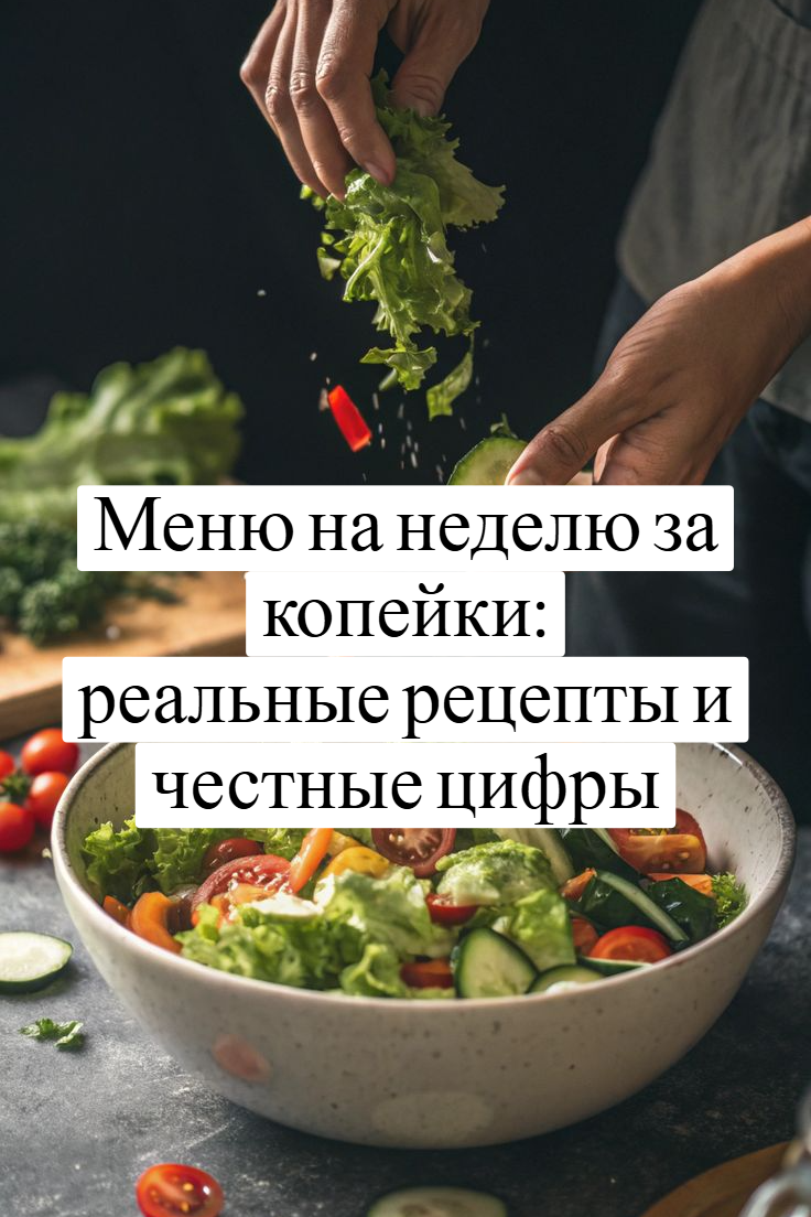 Меню на неделю за копейки: реальные рецепты и честные цифры